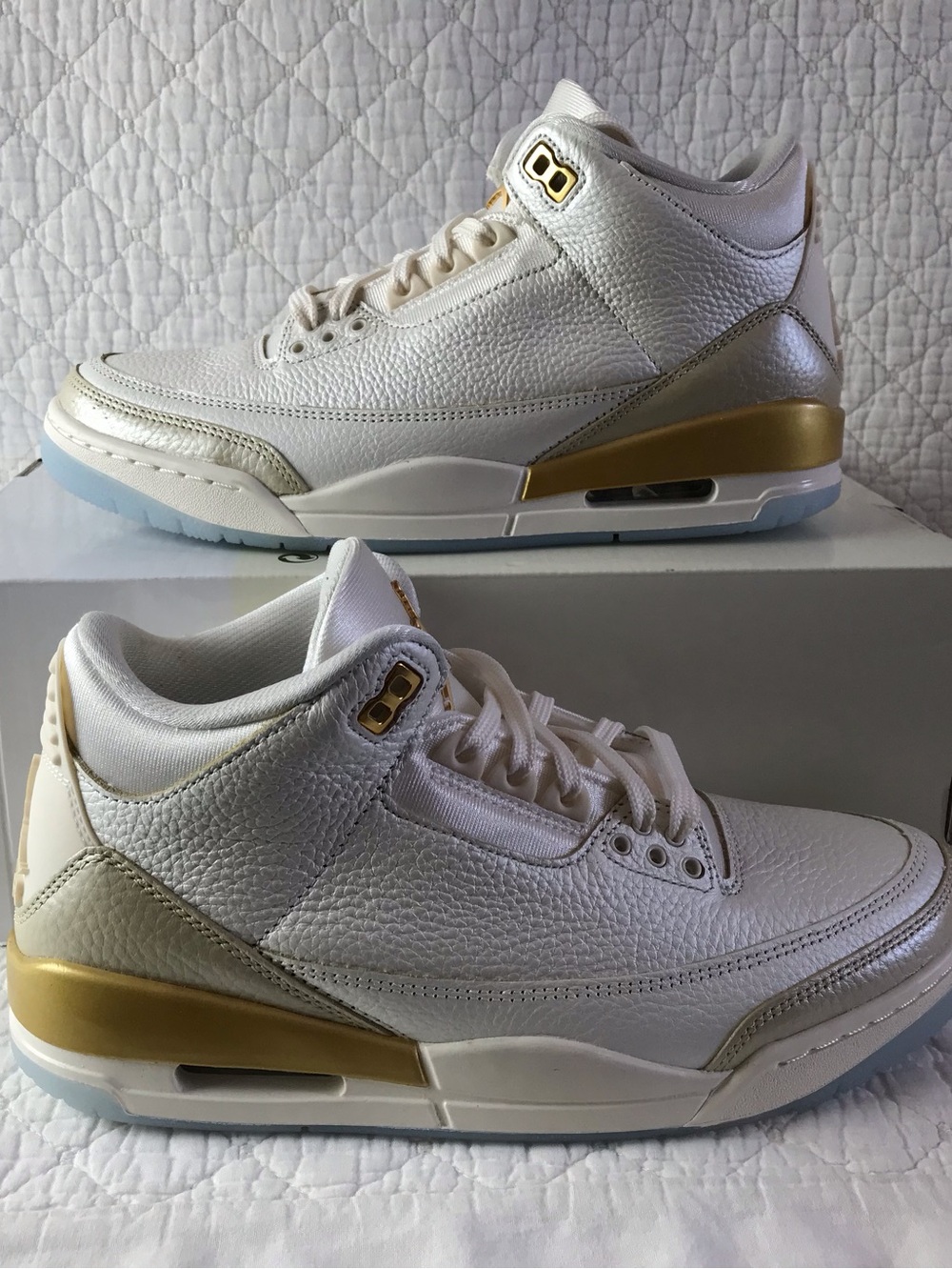 Nike Air Jordan 3 Retro Shoes Women’s SZ 9 Sail Team Gold Pale Ivory IB2255-100